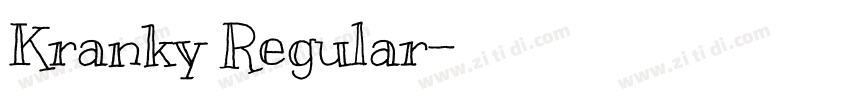 Kranky Regular字体转换